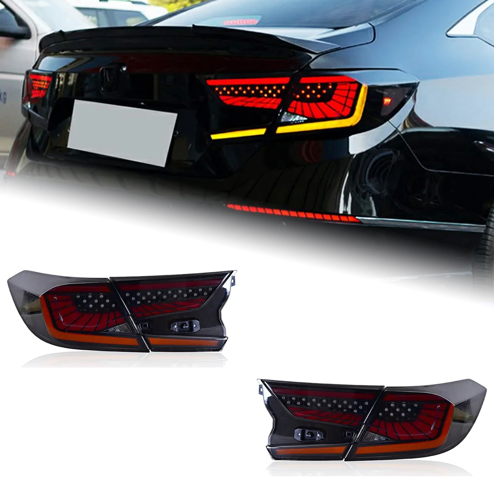 AKD Car Lights for Honda Accord X 2018-2022 10th G10 LED Taillights Upgrade Sky Star Design Dynamic Middle Run Through Lamp Accessories