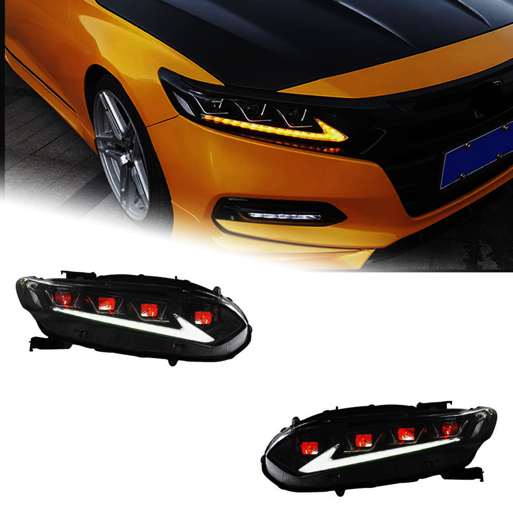 AKD Car Lights for Honda Accord X G10 2018-2022 LED Auto Headlights Assembly Upgrade Dynamic Evil Eyes Design Signal Lamp Tool Accessories