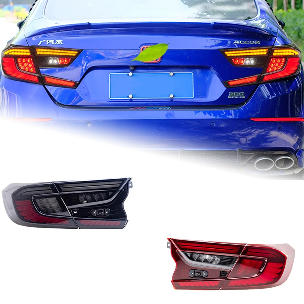 AKD Car Lights For Honda Accord X 2018-2022 10th LED Auto Taillights Assembly Upgrade GTS Design Rear Dynamic Highlight Lamp Accessories