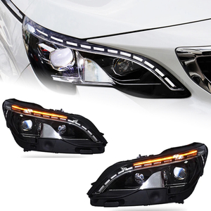 AKD Car Lights For Peugeot 4008 5008 2017-2021 LED Auto Headlights Upgrade High Configure DRL Lease Projector Lens Accessories Lamp