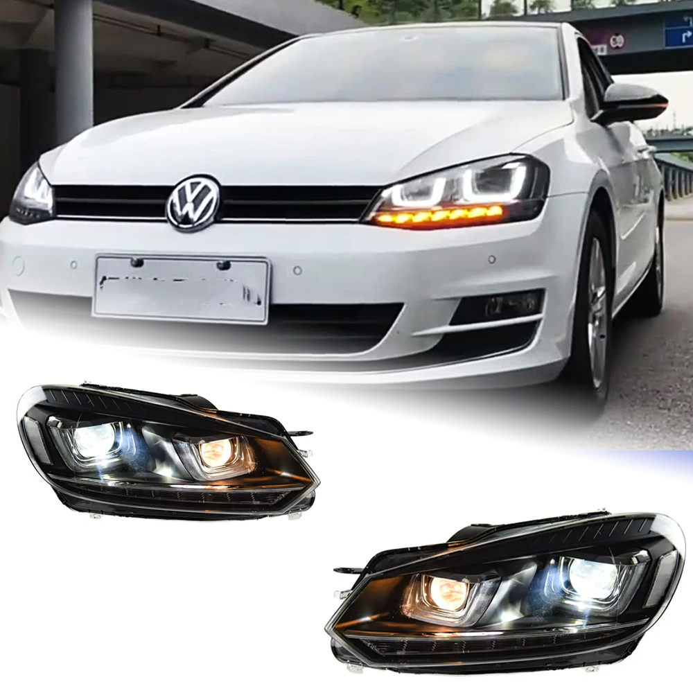 AKD Car Styling for VW Golf 6 Headlight 2009-2012 Dynamic Signal Golf6 LED DRL Hid Head Lamp Angel Eye Bi Xenon Beam Accessories