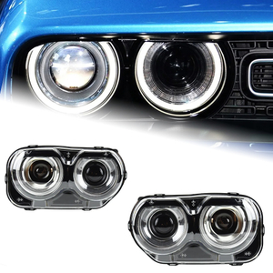 AKD Head Lamp for Dodge Challenger LED Headlight 2008-2021 Headlights Challenger DRL Turn Signal High Beam Angel Eye Projector