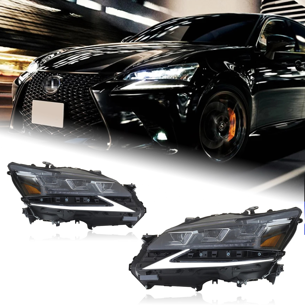 AKD Head Lamp for Lexus GS250 LED Headlight 2016-2019 Headlights GS350 DRL Turn Signal High Beam Angel Eye Projector Lens