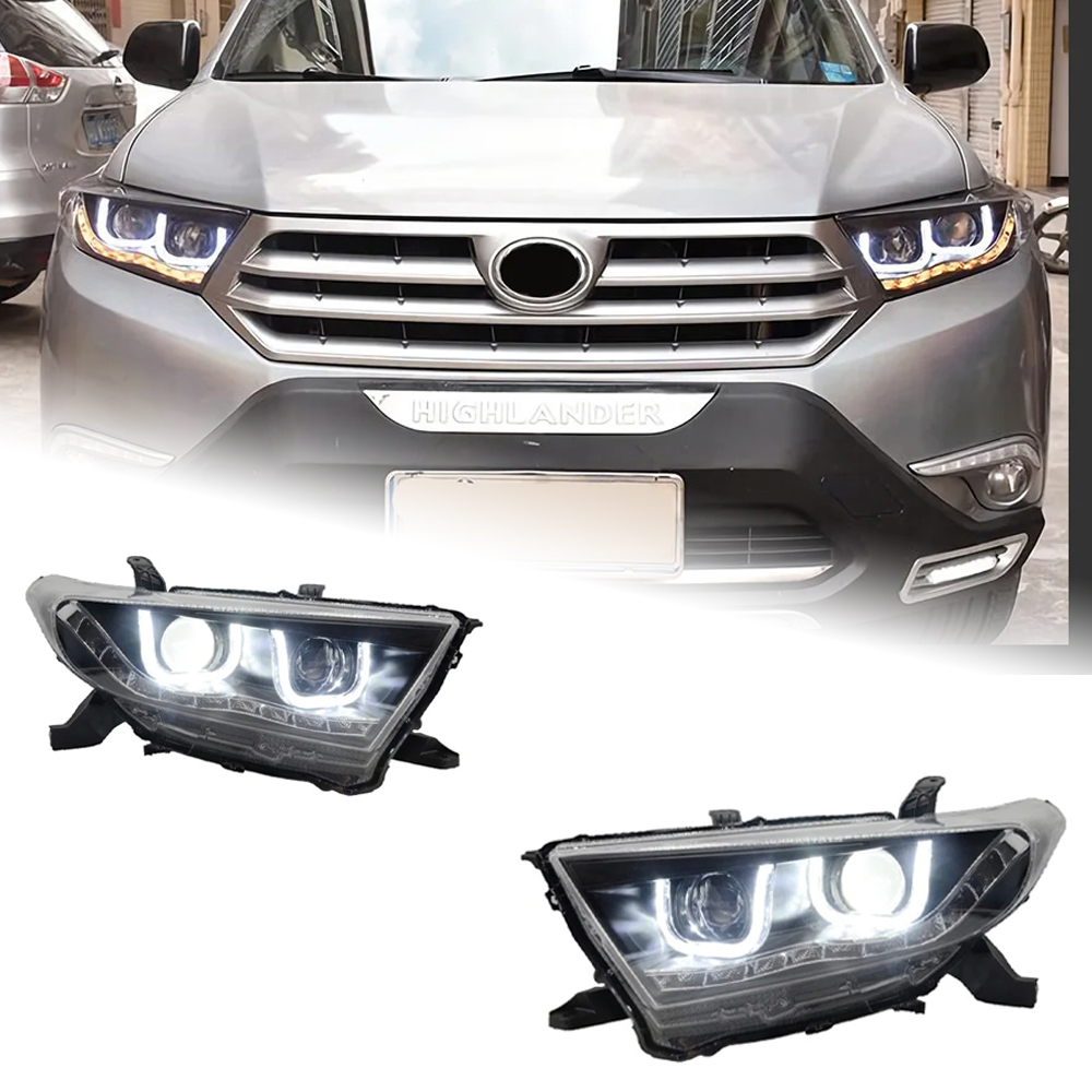 AKD Car Lights For Toyota Highlander 2012-2014 Kluger LED Headlights Assembly Upgrade Projector Lens Start Up Animation DRL Bi Xenon Lamp