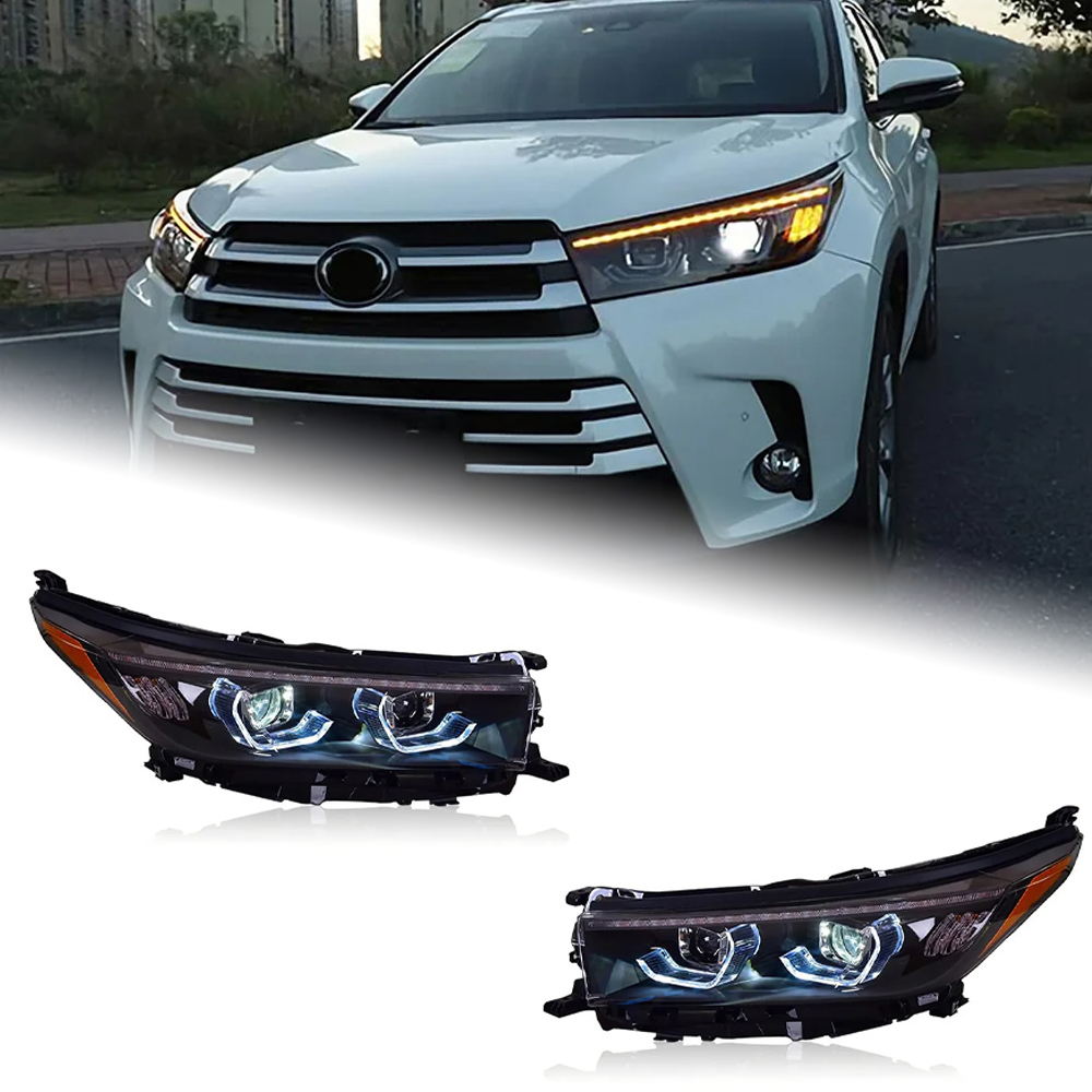 AKD Car Styling Headlights for Toyota Highlander LED Headlight 2018-2020 Kluger Angel Eye DRL Animation Blue Automotive Accessories