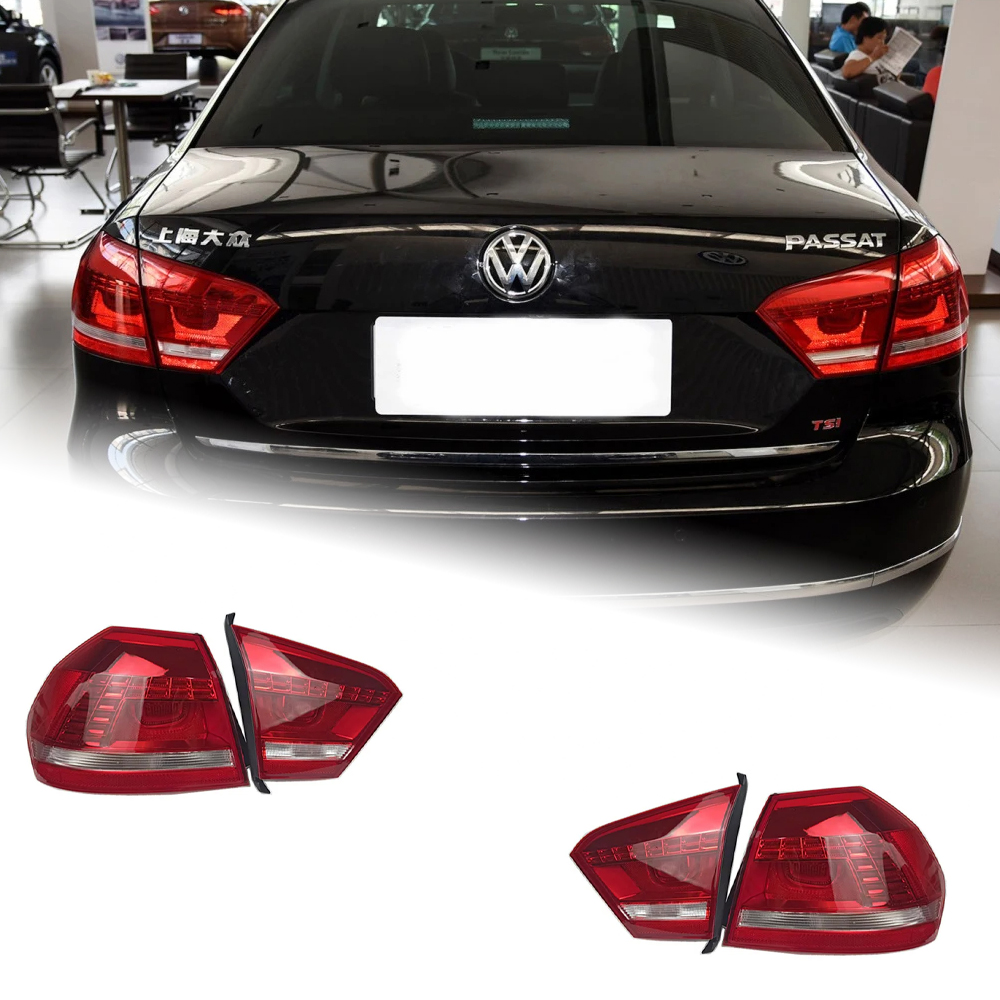 AKD Car Styling for VW Passat B7 Tail Lights 2012-2015 Passat US Version LED Tail Lamp DRL Dynami Signal Brake auto Accessories