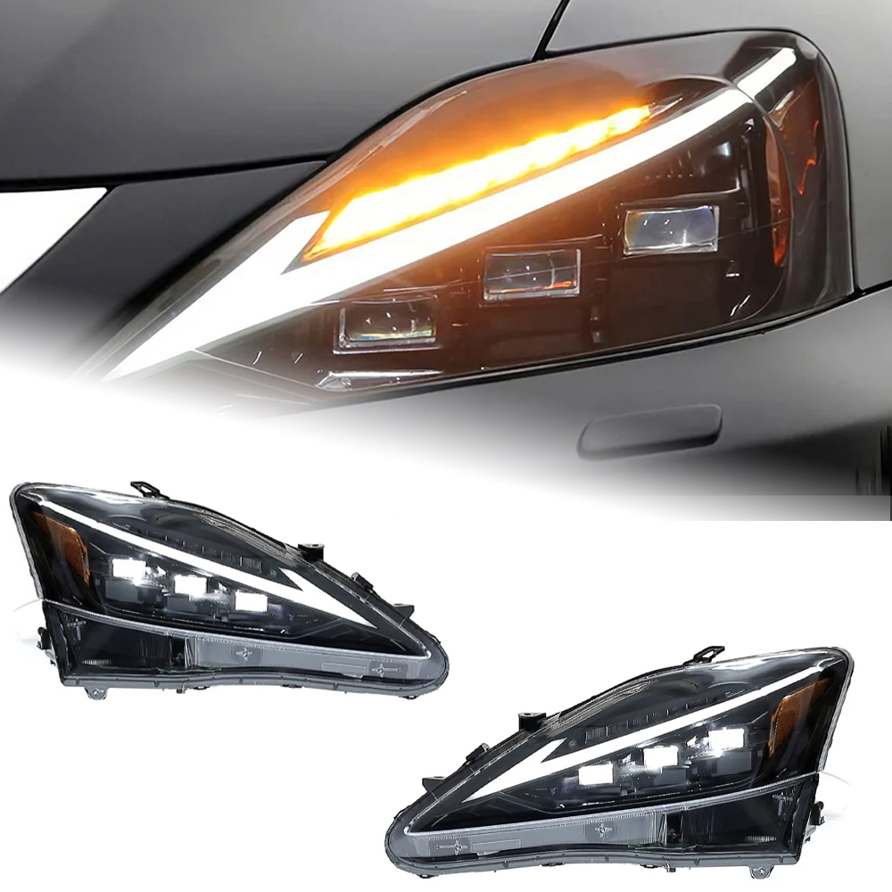 AKD Head Lamp for Lexus IS250 LED Headlight 2006-2012 Headlights is300 is350 DRL Turn Signal High Beam Angel Eye Projector Lens Auto Accessories