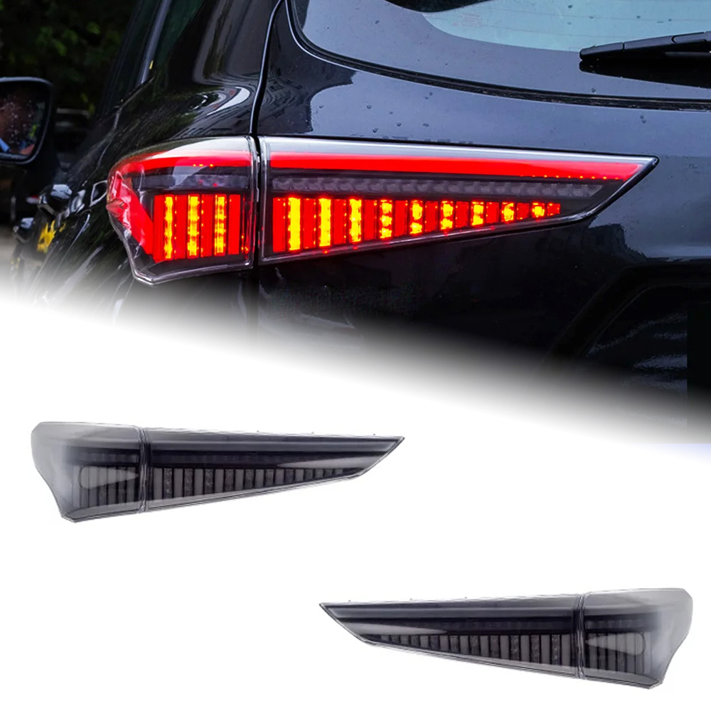 AKD Tail Lamp for Toyota Highlander LED Tail Light 2021-2022 Highlander Rear Fog Brake Turn Signal Automotive Accessories