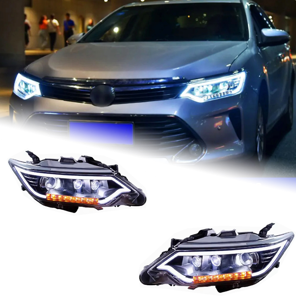 AKD Car Styling for Toyota Camry Headlights 2015-2017 Camry V55 LED Headlight Eagle Eye Brand DRL Hid Bi Xenon Auto Accessories