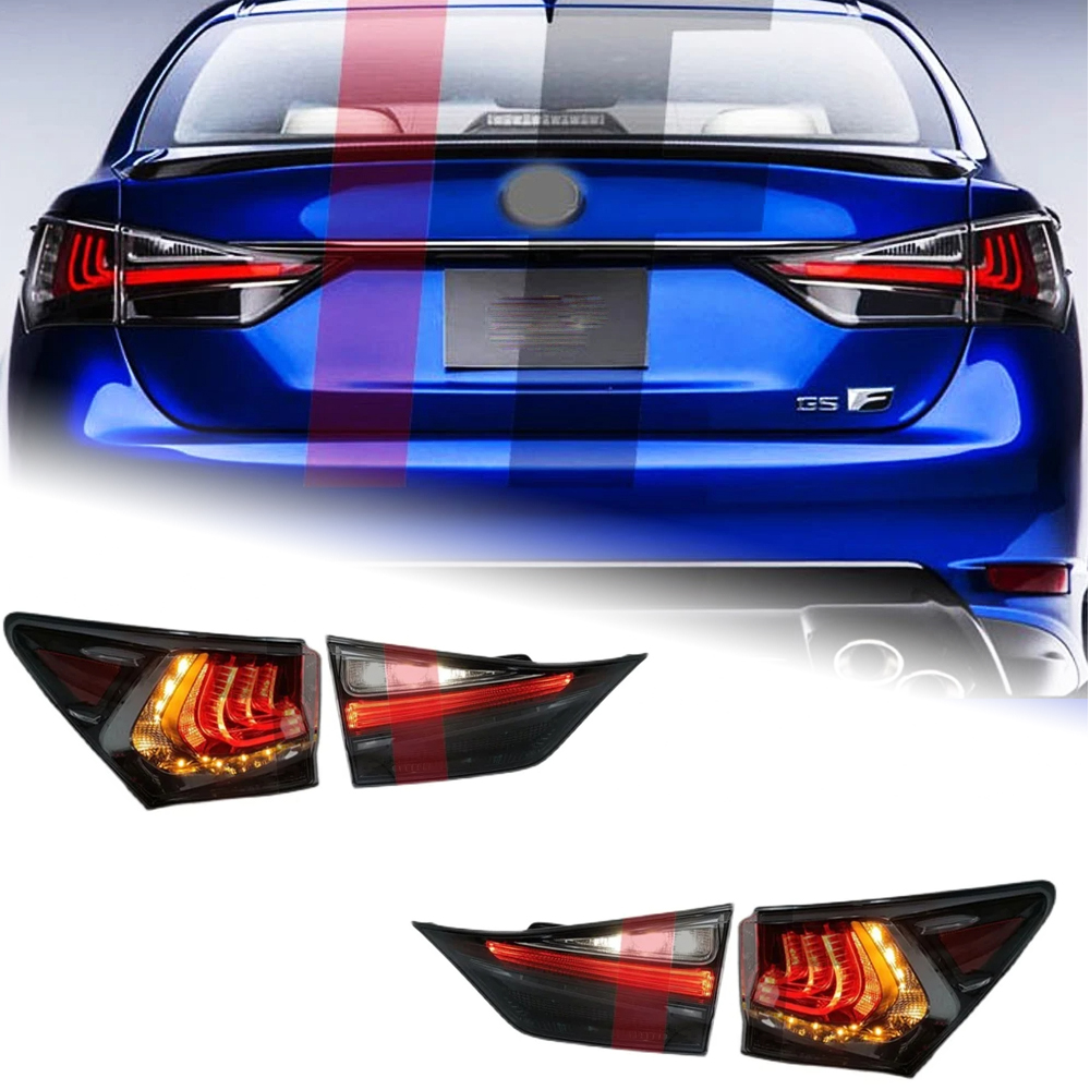 AKD Tail Lamp for Lexus GS250 GS350 LED Tail Light 2013-2020 GS200 GS300 GS Rear Fog Brake Turn Signal Automotive Accessories