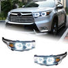 AKD Car Lights For Toyota Highlander 2015-2017 Kluger LED Headlights Assembly Upgrade Angel Eyes Design Projector Lens DRL Bi Xenon Lamp