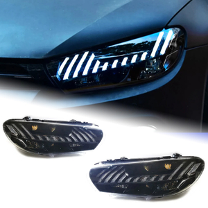 AKD Head Lamp for VW Scirocco R LED Headlight 2008-2017 Headlights Scirocco DRL Turn Signal High Beam Angel Eye Projector Lens