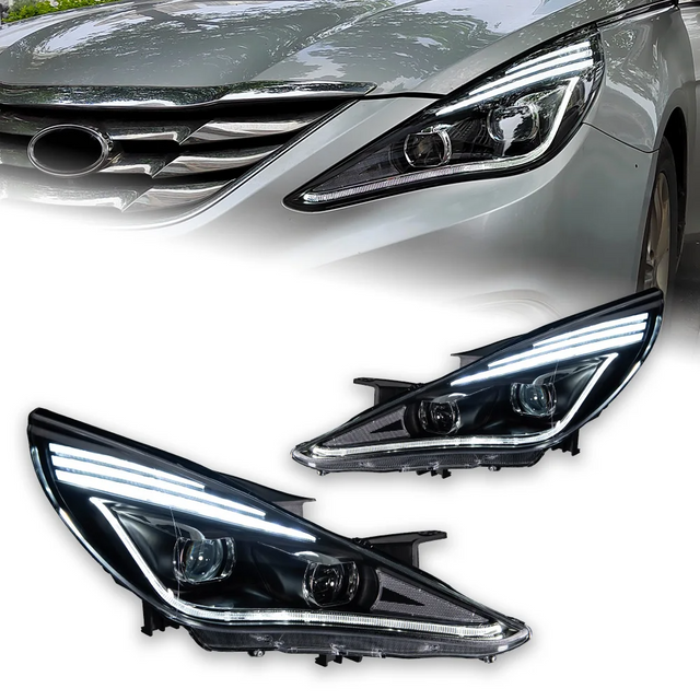 AKD Car Styling Head Lamp for Hyundai Sonata Headlights 2011-2014 Sonata Dynamic Signal LED Headlight DRL Bi Xenon Auto Accessories