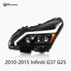 AKD Headlight Assembly Upgrade for 2010-2015 Infiniti G37 And G25 Models, Featuring LED Laser Sequential Turn Signals, Daytime Running Lights, And Bi-xenon Projector Lenses.