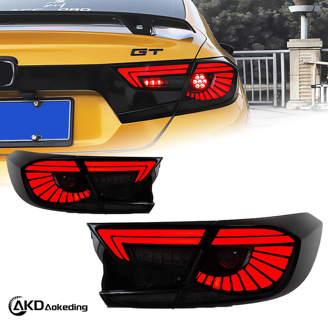 AKD Car Lights for Honda Accord X 2017-2021 10th LED Auto Taillights Upgrade Eagle Eyes Design Dynamic High Brightness Lamp Accessories