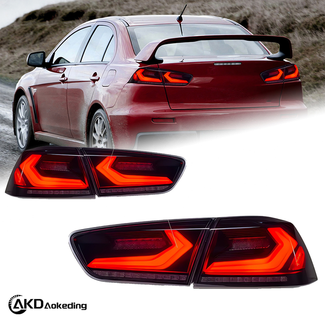 AKD is suitable for retrofitting 2008-2018 Mitsubishi Lancer EX taillight assemblies with LED daytime running lights, sequential turn signals, and reversing lights.