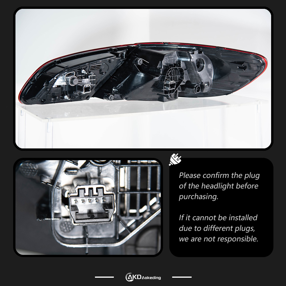 AKD is suitable for upgrading the rear taillight assembly of 2013-2018 Volkswagen CC models to high-end versions with LED turn signals and daytime running lights.