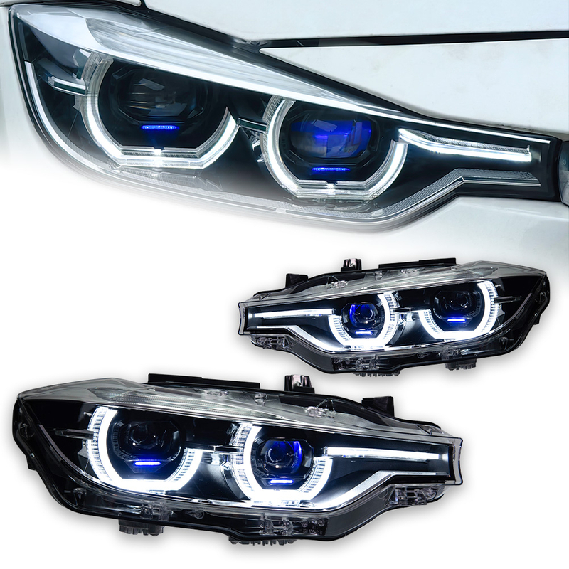 AKD Car Styling Headlights for BMW 3 Series F30 F35 320i LED Headlight 2012-2019 Head Lamp DRL Signal Spoon headlights with dual lenses Automotive Accessories