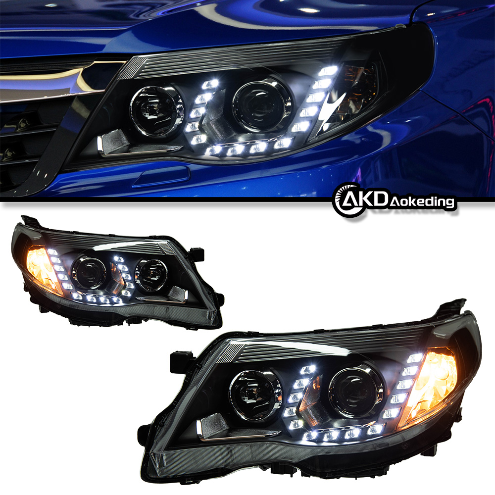 AKD Car Styling Headlights for Subaru Forester 2008-2012 LED Xenon Headlight DRL Head Lamp Led Projector Automotive Accessories