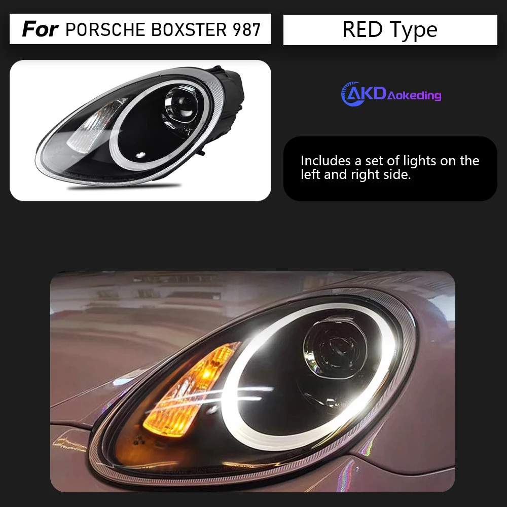 AKD Auto Styling Voor Porsche Koplampen 2005-2008 Boxter Led Koplamp Drl Hoge Dimlicht Xenon Hoofd lamp Accessoires