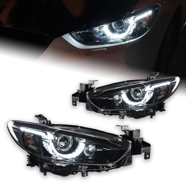 AKD Car Styling for Mazda 6 Atenza LED Headlight 2013-2017 New Mazda6 LED DRL Hid Head Lamp Angel Eye Bi Xenon Accessories