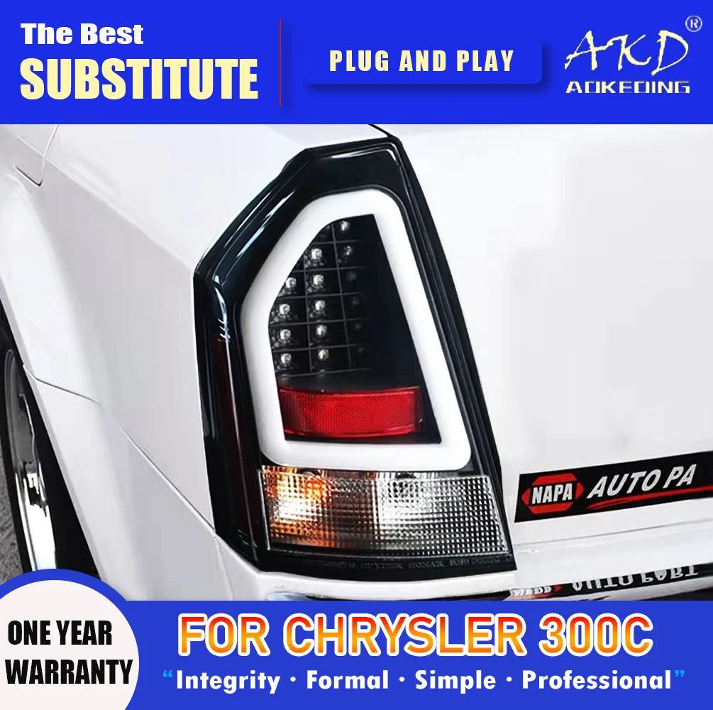 AKD Tail Lamp for Chrysler 300C LED Tail Lights 2005-2010 Chrysler 300C Rear Fog Brake Turn Signal Automotive Accessories