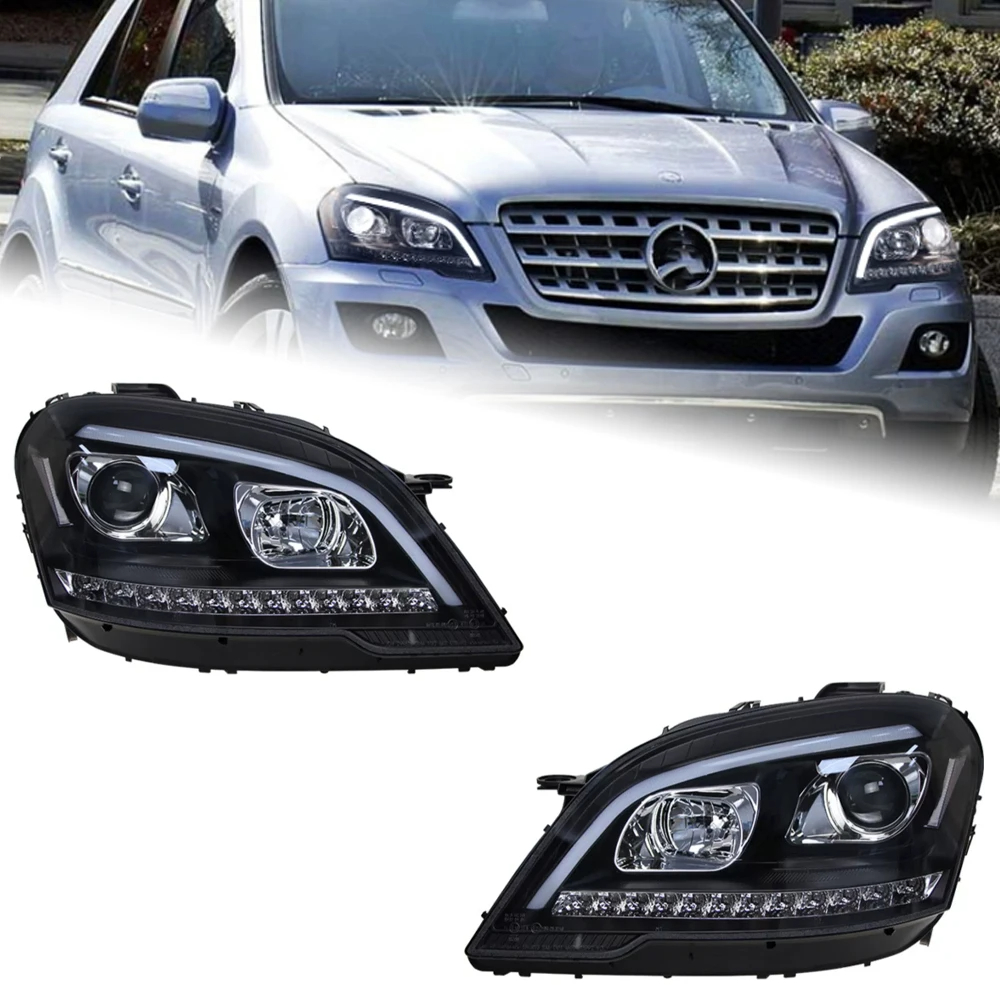 AKD Car Styling Head Lamp for Benz W164 Headlights 2009-2012 ML350 ML400 ML500 LED Headlight DRL Signal auto Accessories