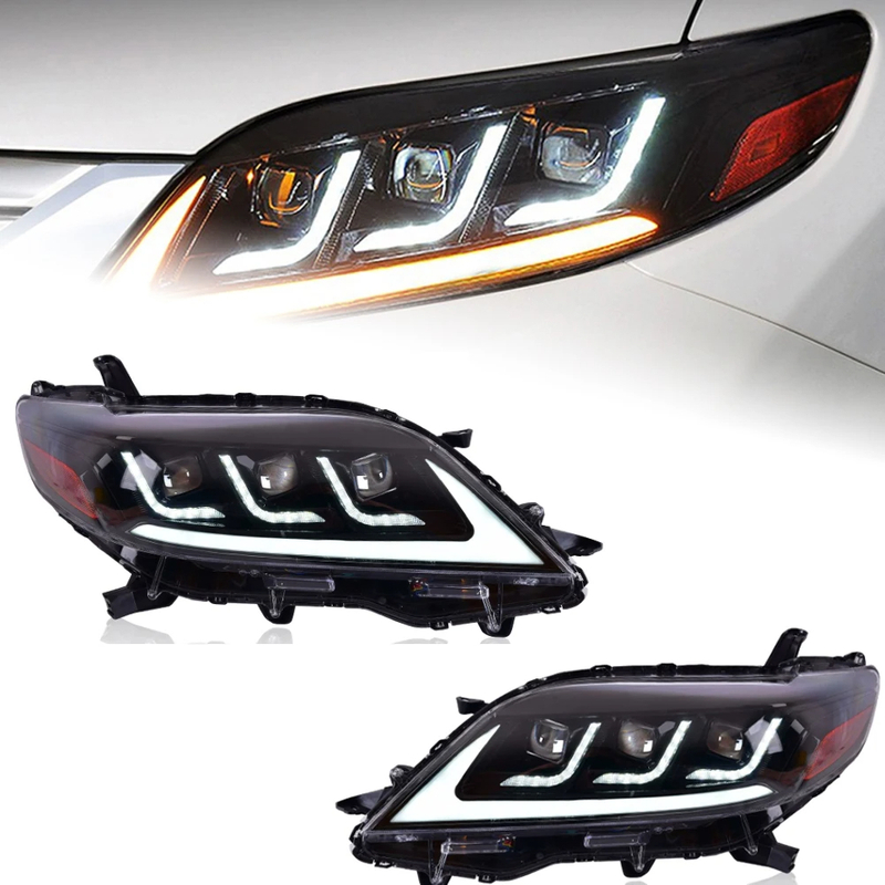 AKD Car Styling Head Lamp for Toyota Sienna Headlights 2011-2019 Sienna LED Headlight DRL Signal Hid Bi Xenon Auto Accessories