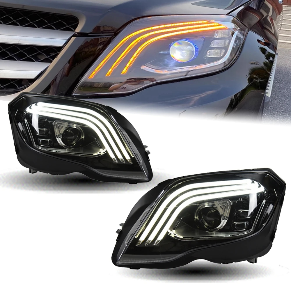 AKD Car Styling Head Lamp for Benz GLK GLK300 Headlights 2008-2015 X204 GLK260 GLK LED Headlight DRL Dynamic Signal Auto Accessories