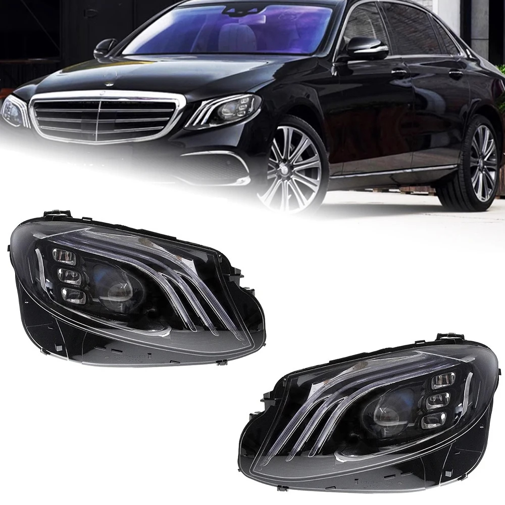 AKD Car Styling Headlights for Benz W213 E200 E260 E300 LED Headlight 2016-2019 Head Lamp DRL Signal Projector Lens Automotive