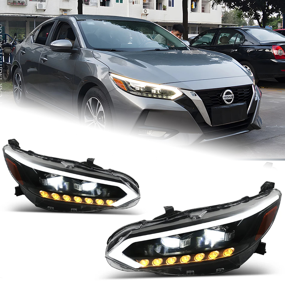 AKD Car Lights For Sylphy 2020-2022 Sentra LED Auto Headlights Assembly Upgrade Projector Lens Dynamic Lamp Tools Accessories Kit