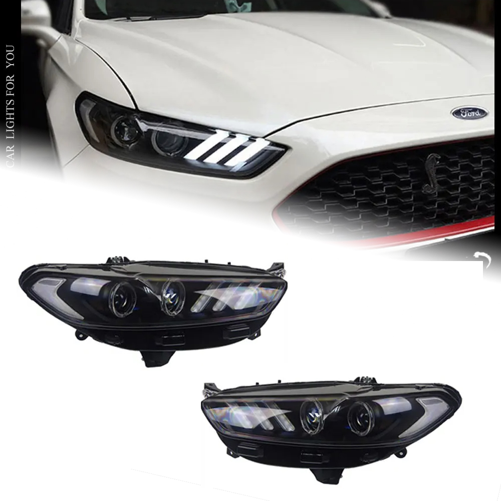 AKD Car Styling for Ford Fusion Headlight 2013-2017 Mondeo DRL Mustang Design Hid Dynamic Signal Bi Xenon LED Beam Accessories