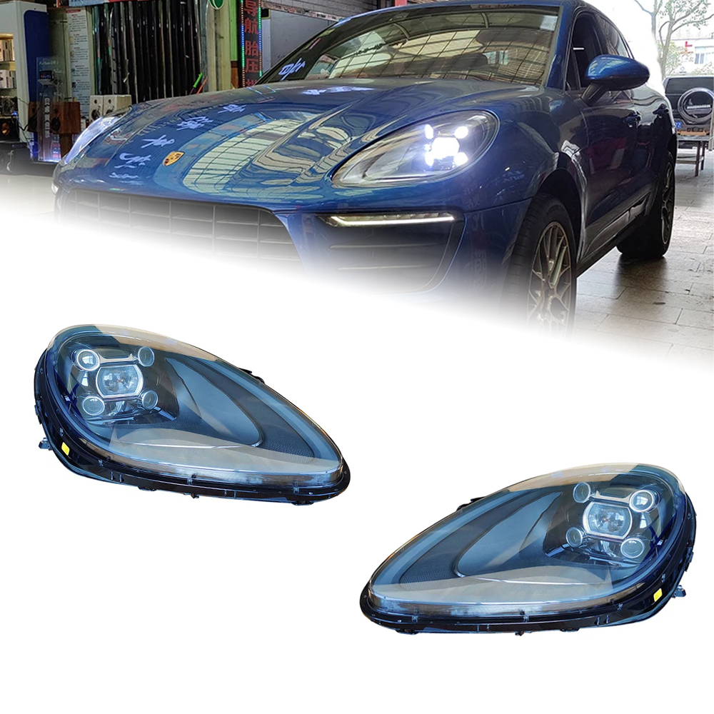 AKD Car Styling Head Lamp for Macan Headlights 2014-2017 Macan 95B LED Headlight DRL High Low Beam Upgrade Head Lamp Accessories