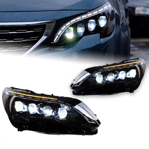 AKD Head Lamp for Peugeot 4008 5008 LED Headlight 2017-2020 Headlights 4008 5008 DRL Turn Signal High Beam Angel Eye Projector