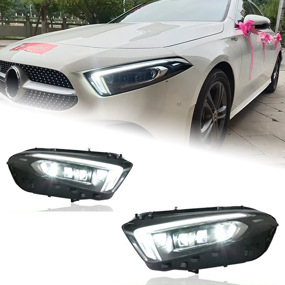 AKD Head Lamp for Benz W177 LED Headlight 2019-2021 Headlights A180 A200 A220 DRL Turn Signal High Beam Angel Eye Projector