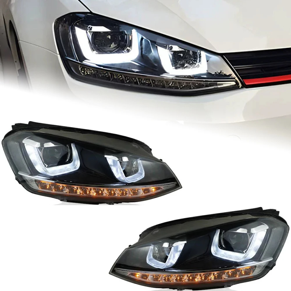 AKD Car Styling for VW Golf 7 Headlights 2013-2017 Golf7 LED Headlight GTI Design DRL Hid Head Lamp Angel Eye Bi Xenon Beam Accessories