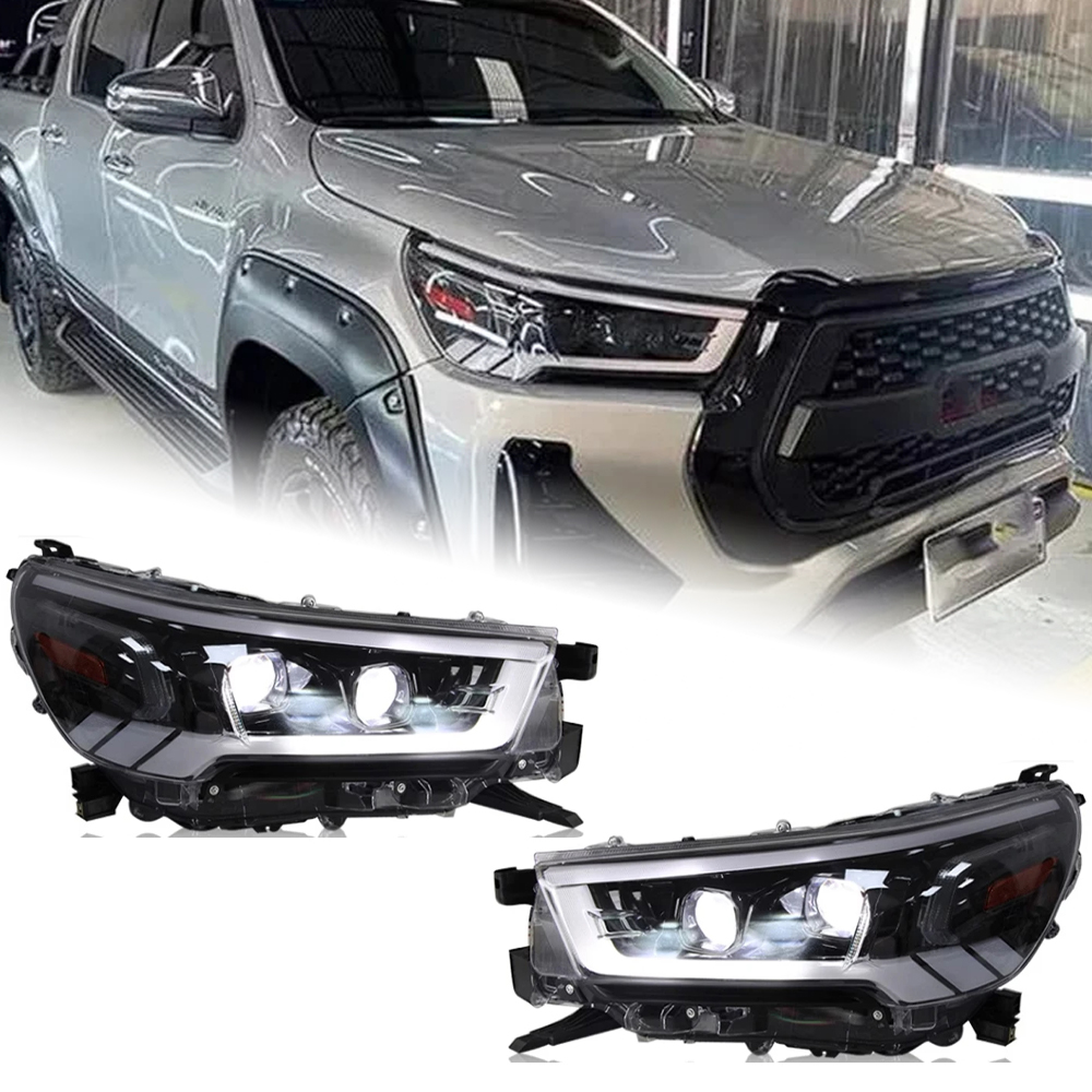 AKD Car Lights for Toyota Hilux Revo Vigo Rocco 2021-Now LED Auto Headlight Assembly Upgrade Bicofal Lens LHD RHD Signal Lamp Accessories