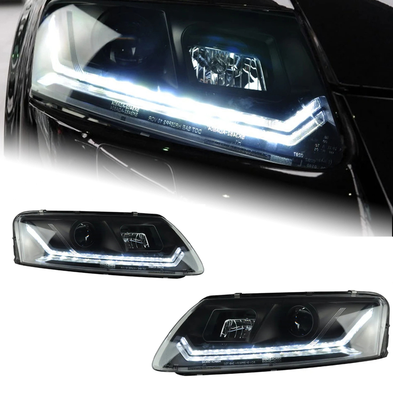 AKD Car Styling Head Lamp for Audi A6 Headlights 2005-2012 A6 LED Headlight C5 C6 Turn Signal DRL Bi Xenon Projector Auto Accessories