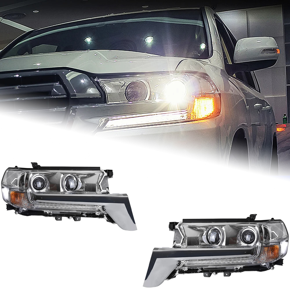 AKD Car Styling Head Lamp for Toyota Land Cruiser Headlights 2016-2019 LC200 LED Headlight DRL Hid Bi Xenon Auto Accessories