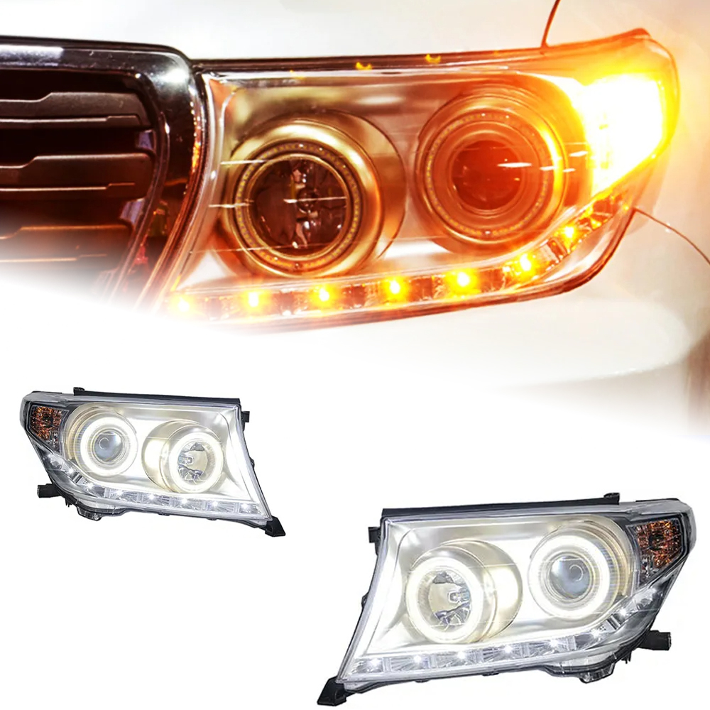 AKD Car Lights for Toyota Land Cruiser 2008-2015 LED Auto Headlight Assembly Upgrade Dynamic Signal Lamp Projector Lens Accessories