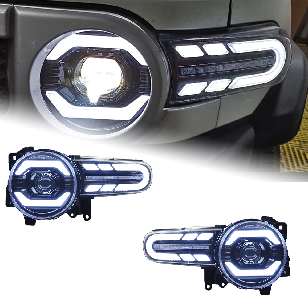 AKD Car Lights for Toyota FJ Cruiser 2007-2020 LED Auto Headlight Assembly Upgrade RS Design Dynamic Signal Lamp Hot Sales Tool Accessories