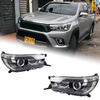 AKD Car Lights For Toyota Hilux Revo Rocco Vigo 2015-2021 LED Auto Headlight Assembly Upgrade High Configure Angel Eyes Design Accessories