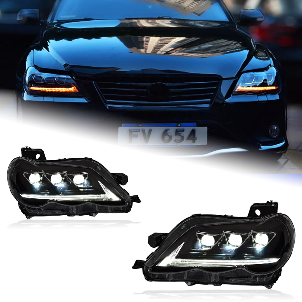 AKD Head Lamp for Toyota Mark X LED Headlight 2005-2009 Headlights Reiz DRL Turn Signal High Beam Angel Eye Projector Lens