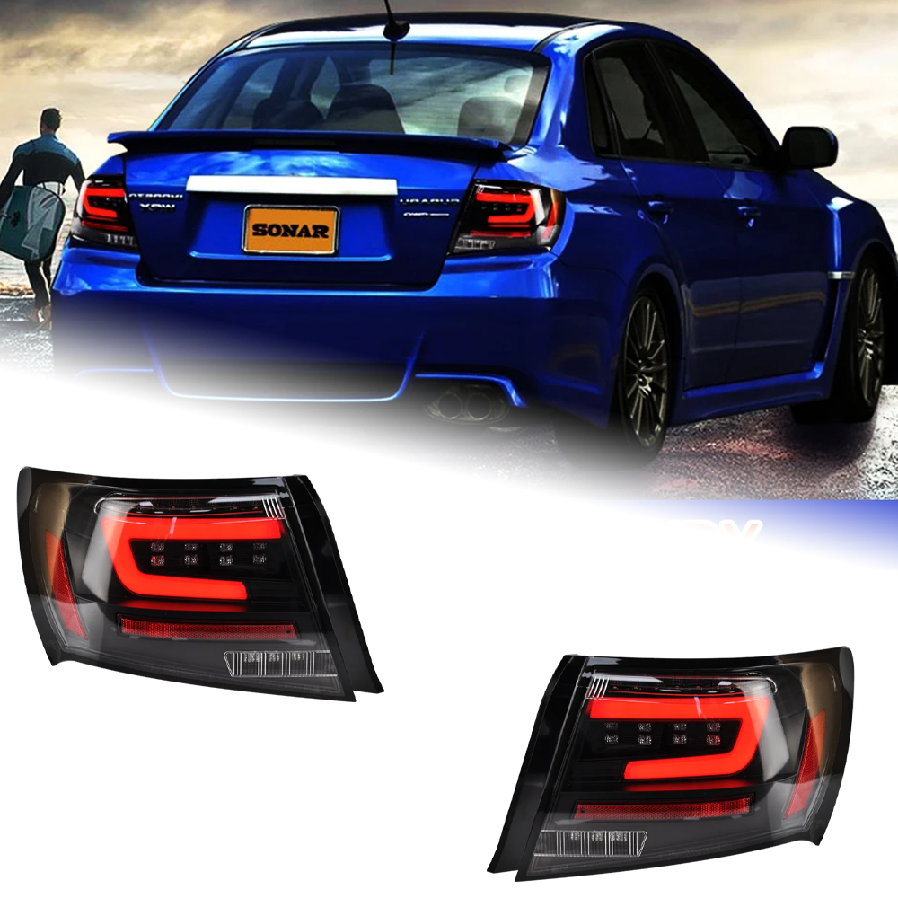 AKD Car Styling Tail Lamp for Subaru WRX Tail Lights 2008-2014 Impreza LED Tail Light DRL Turn Signal Reverse Auto Accessories