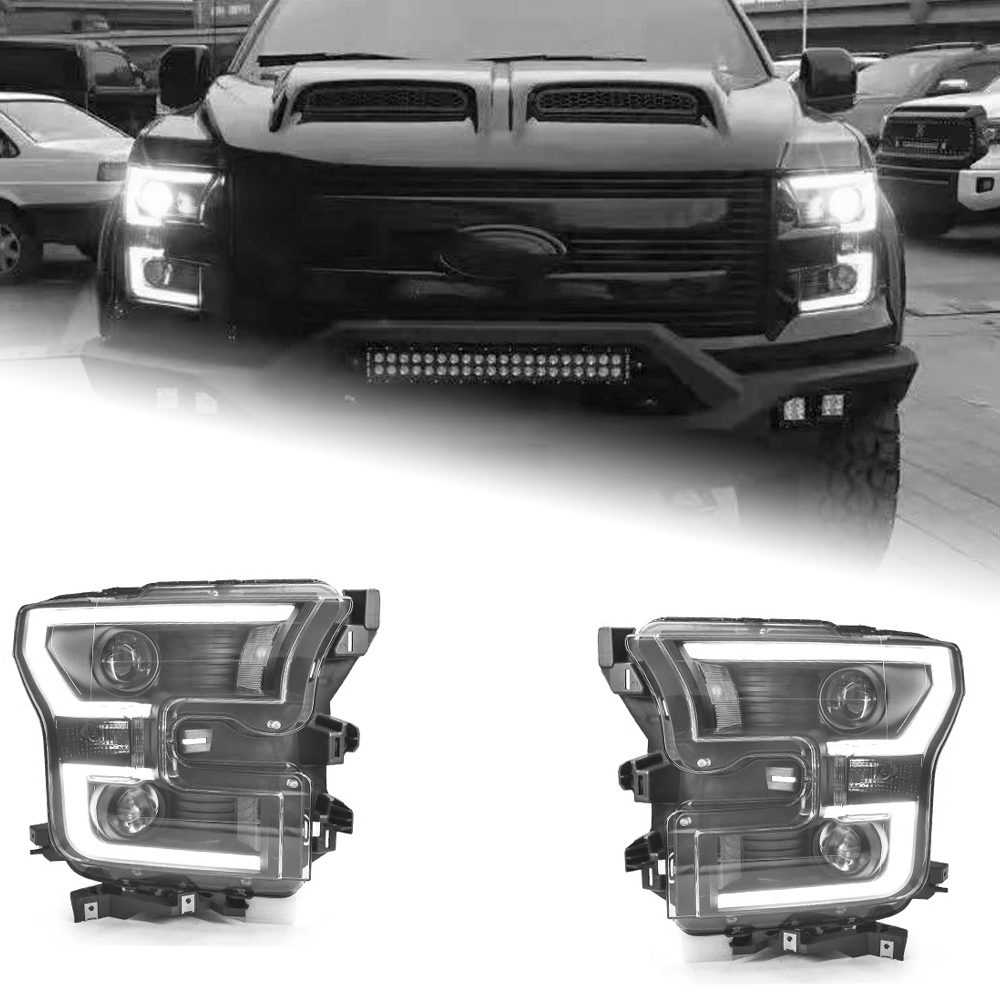 AKD Car Lights for Ford Raptor Tremor F150 2015-2019 F-150 Pick-up LED Auto Headlight Upgrade Bicofal Lens Signal Lamp Accessories