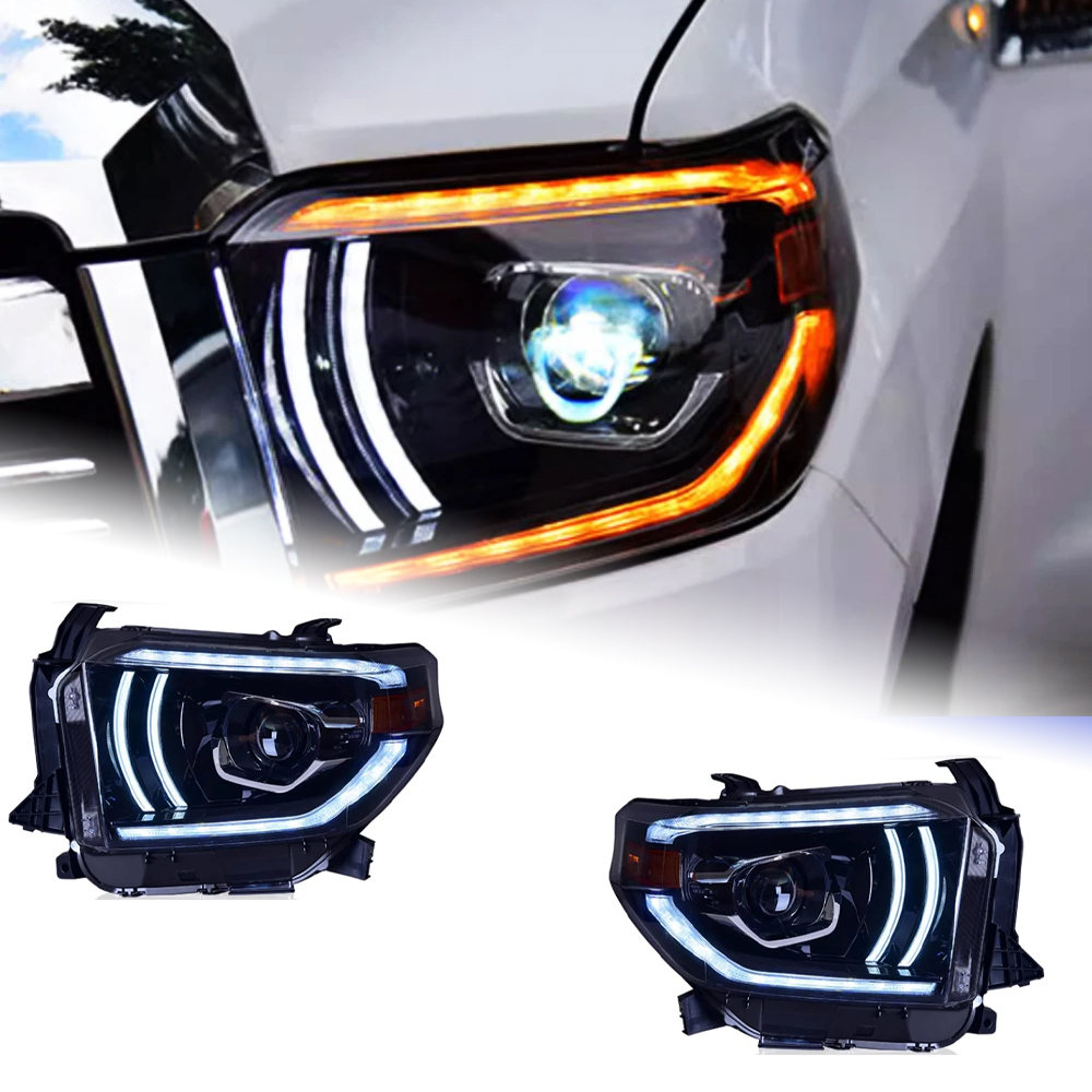 AKD Head Lamp for Toyota Tundra LED Headlight 2014-2019 Headlights Tundra DRL Turn Signal High Beam Angel Eye Projector Lens