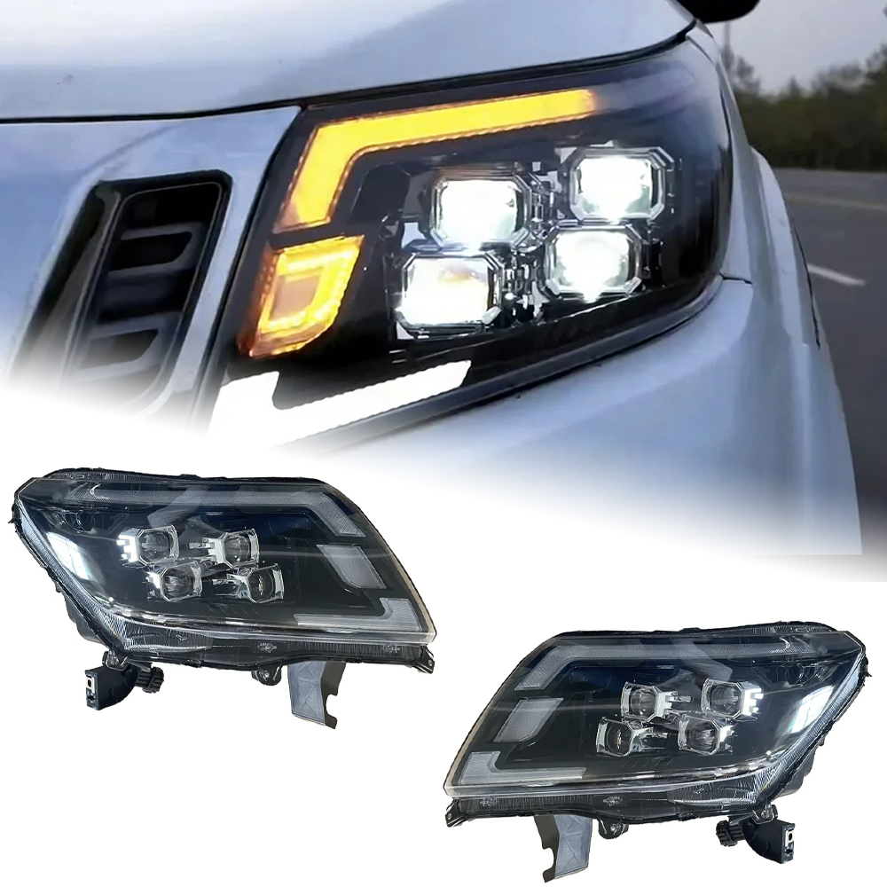 AKD Car Styling Head Lamp for Nissan Navara Headlights 2014-2021 NP300 Frontier LED Headlight Signal DRL LED Projector Auto Accessories