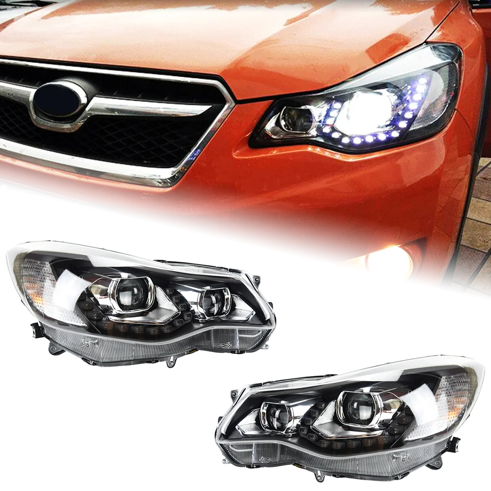 AKD Car Lights For Subaru XV 2011-2017 Impreza LED Headlights DRL Dynamic Turn Signal Lamp Tears Eyes Xenon Double Lens Accessories Upgrade