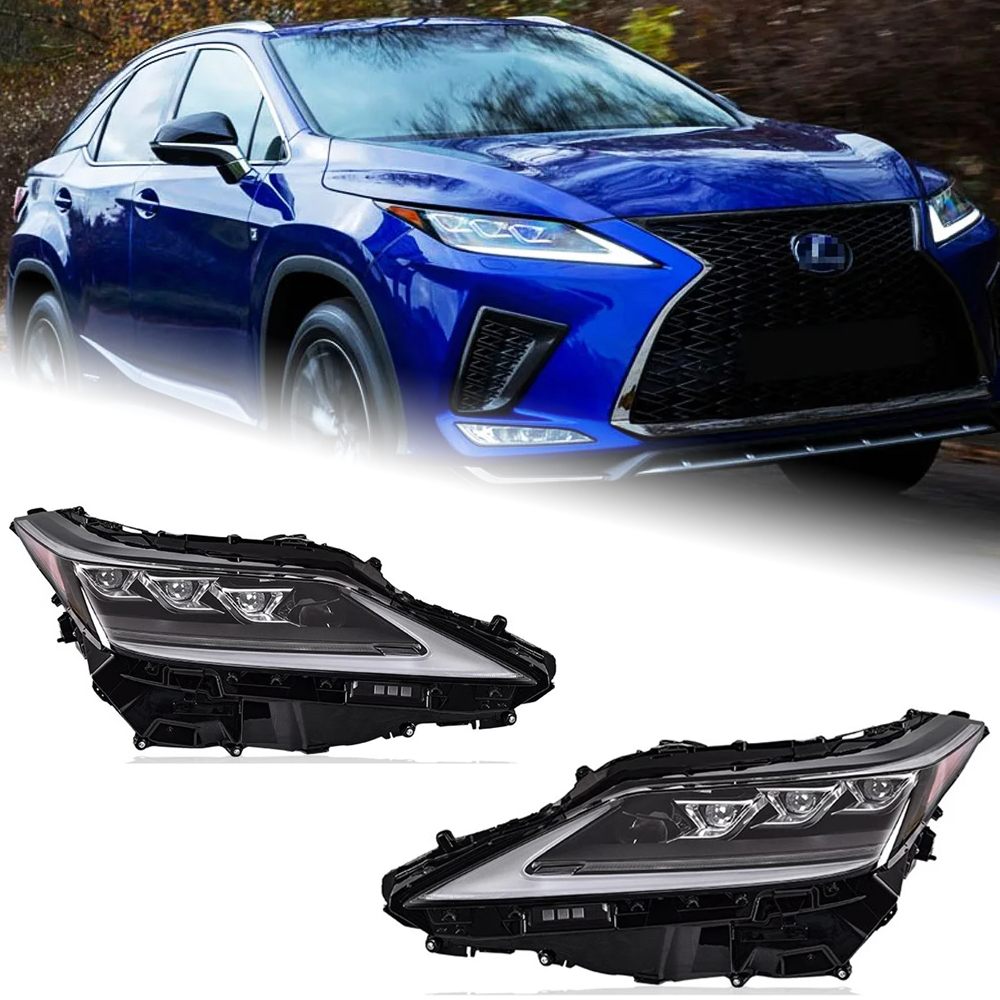 AKD Head Lamp for Lexus RX300 LED Headlight 2020-2022 Headlights RX450 RX200T DRL Turn Signal High Beam Angel Eye Projector Lens