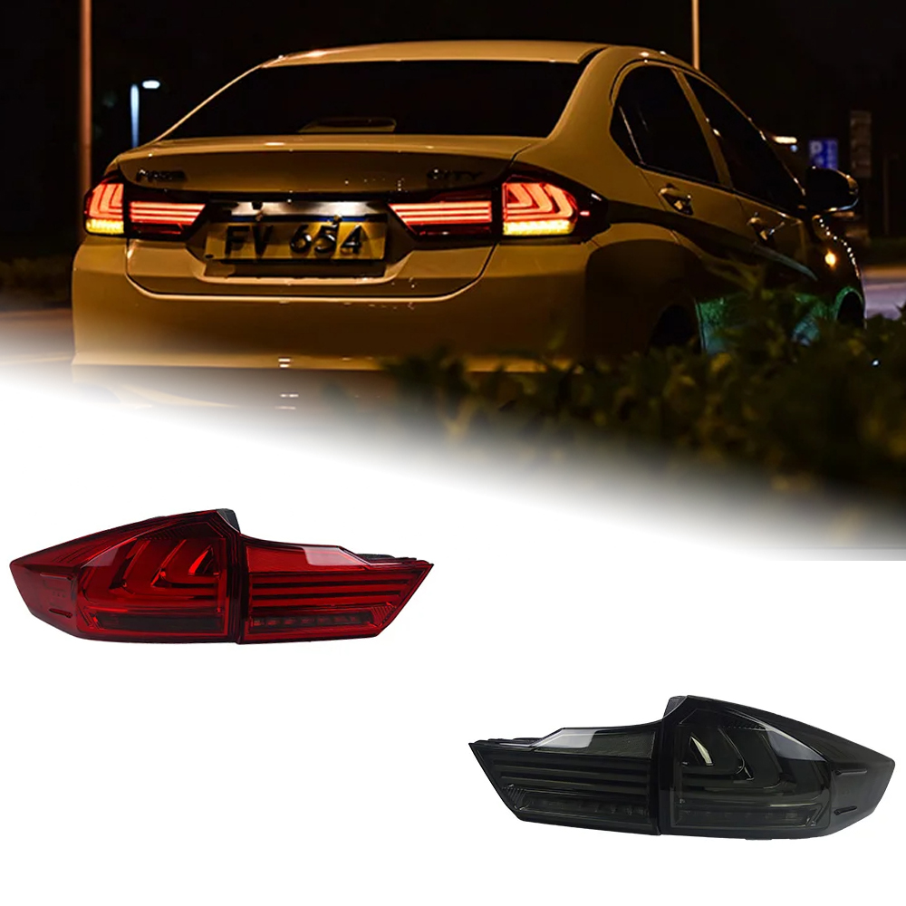 AKD Car Lights For Honda City 2015-2019 LED Auto Taillight Assenbly Upgrade Lexus Design Drnamic Rear Lamp Tools Accessories Kit Facelift